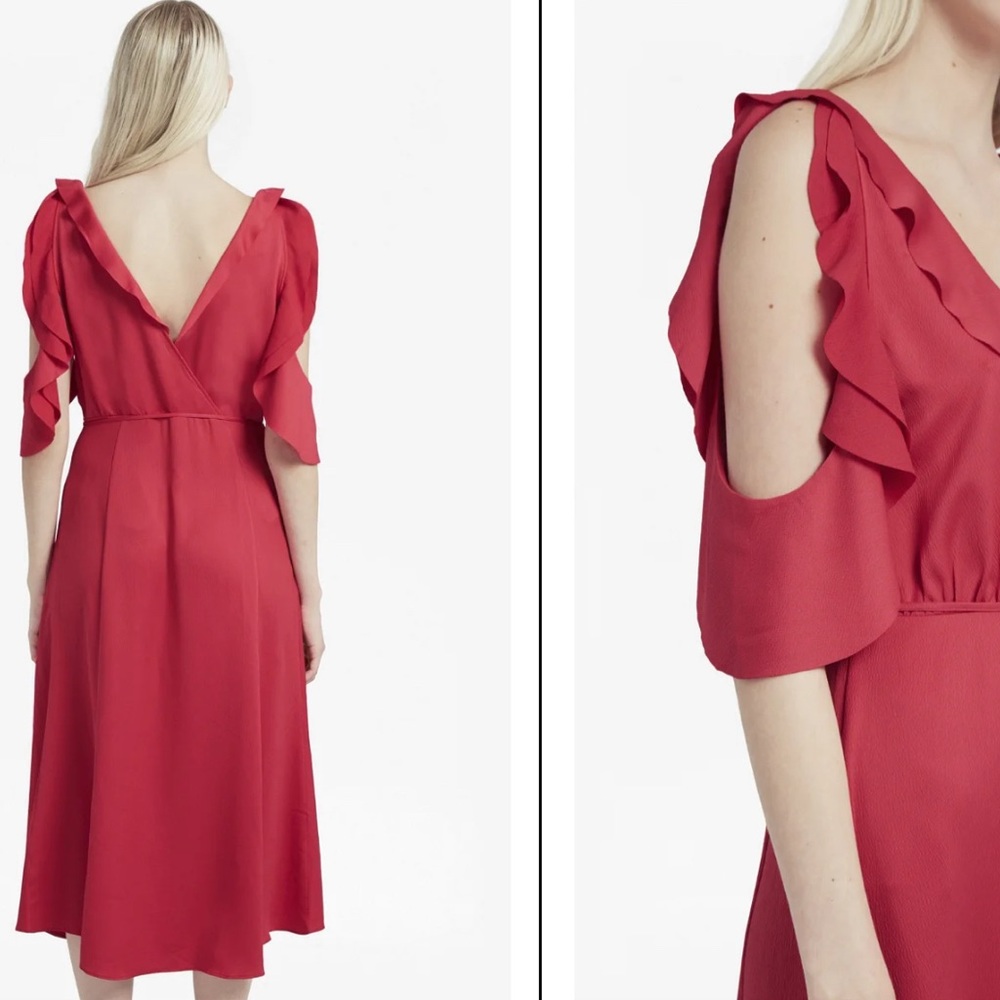 French Connection Fuchsia / Red Drape Cold Should… - image 3